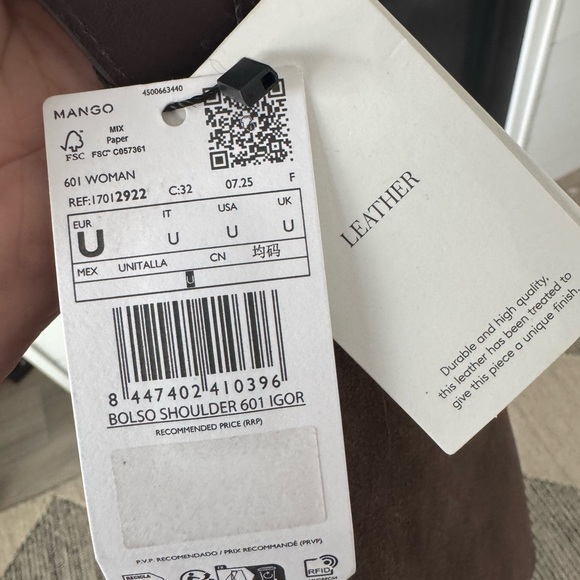 MANGO Women's Suede Leather Shopper Bag NWT - Picture 2 of 7